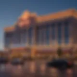 Exterior view of Ameristar Casino at dusk