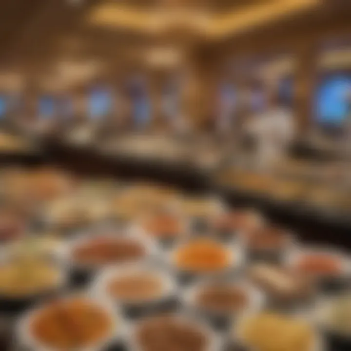 Lavish spread of gourmet dishes at Beau Rivage Casino Buffet