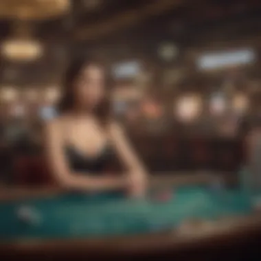 A striking visual of a film set with gambling theme