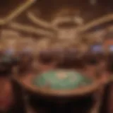 Vibrant casino environment showcasing diverse gaming tables