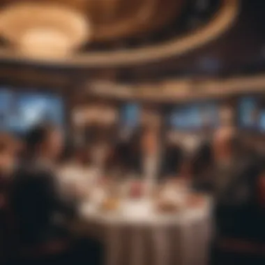 Dining area with guests enjoying gourmet meals