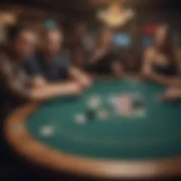 An engaging table setup for no limit Texas Hold'em poker