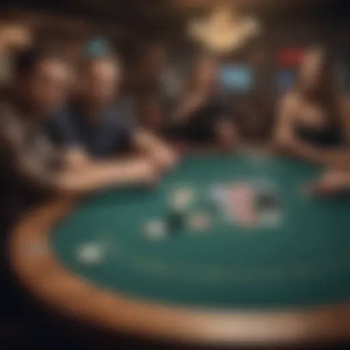 An engaging table setup for no limit Texas Hold'em poker