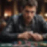 A player concentrating on a hand of free spades poker