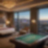 Luxurious Las Vegas hotel room with city view