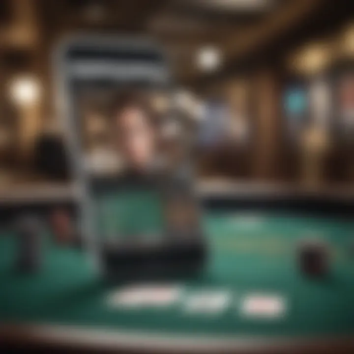 Mobile device displaying Poker Stars Lite features