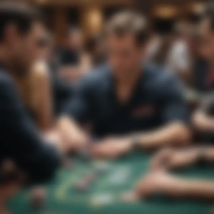 Exciting action during a poker tournament at Borgata Casino