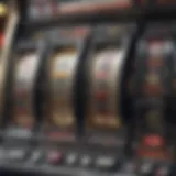 Close-up of a classic slot machine