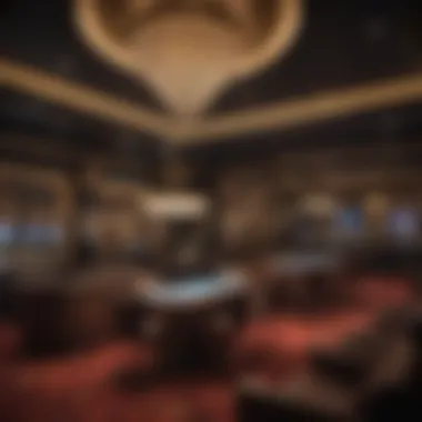 Exclusive lounge area for high rollers in a casino