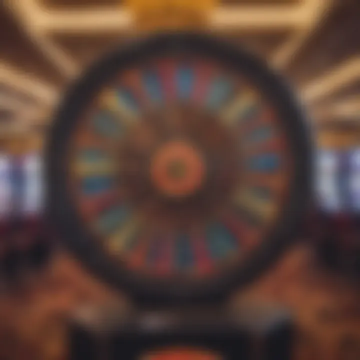 Casino atmosphere showcasing Wheel of Fortune machines