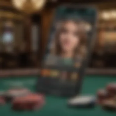 Features of the WSOP Real Money App displayed on a mobile device