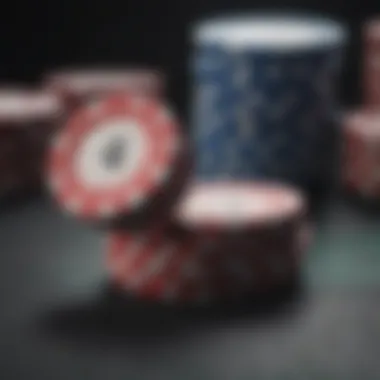 Visual representation of the psychological influence of poker chips during gameplay