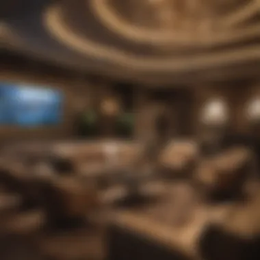 Luxurious lounge area in Lotus Casino for guests