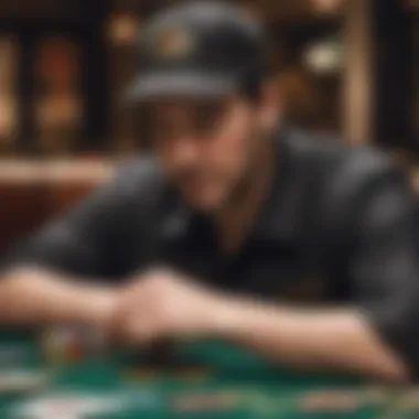 Close-up of Phil Hellmuth's poker book with highlighted text