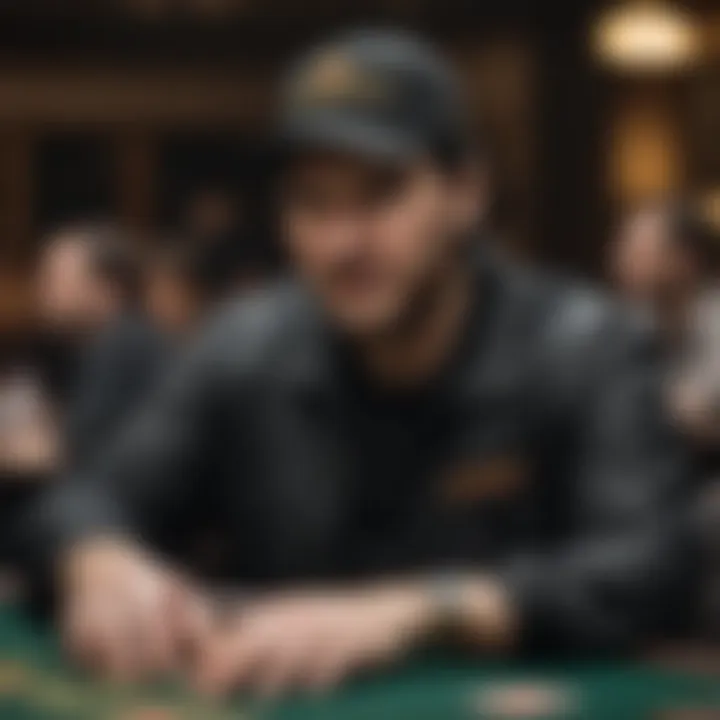 Phil Hellmuth at a poker table, deeply engaged in a game