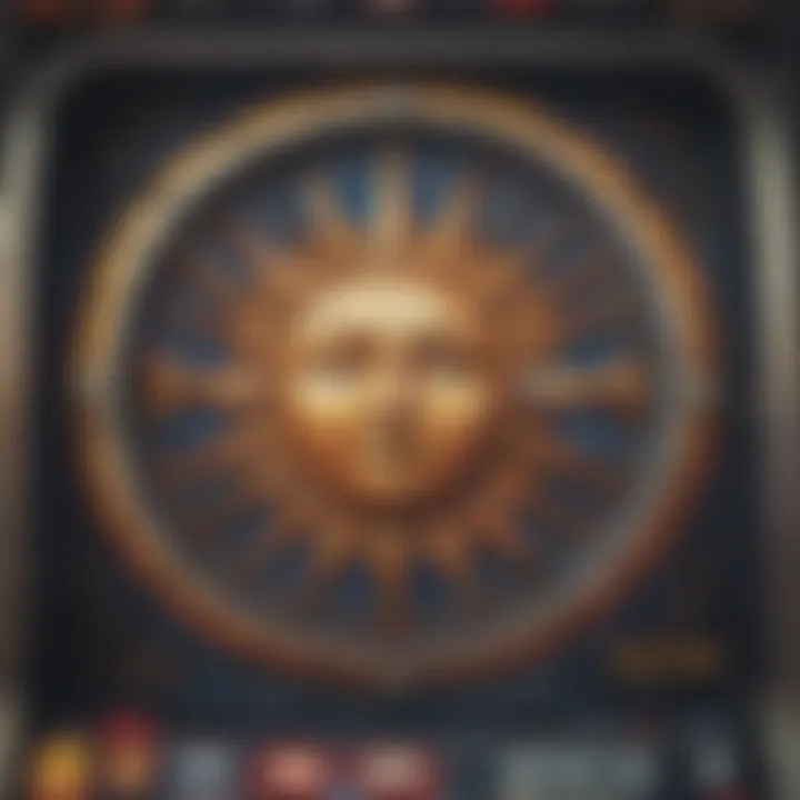 Illustrative representation of the Sun Moon slot machine interface