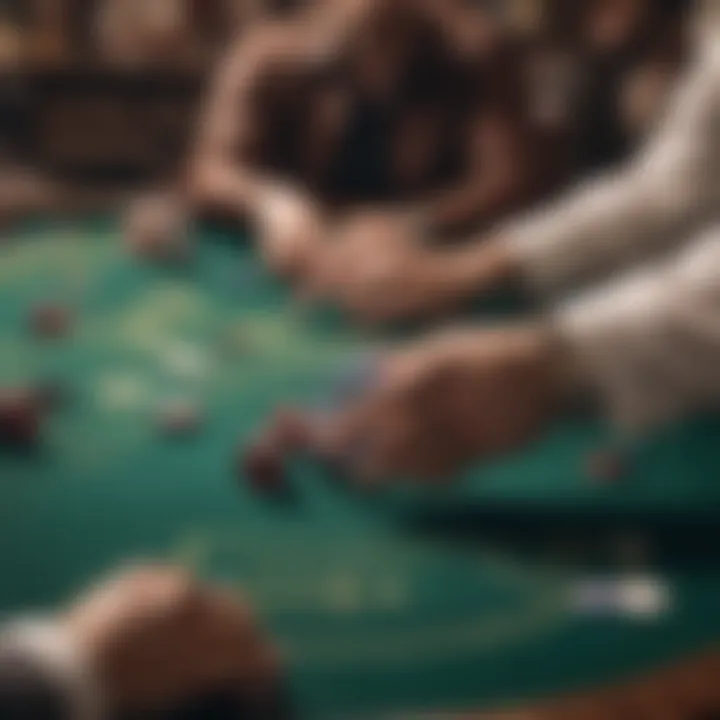 Players engaging in gameplay at a craps table, illustrating the dynamics of the game