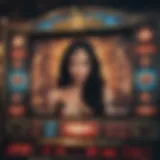 Detailed view of the Wonder Woman slot machine interface highlighting features